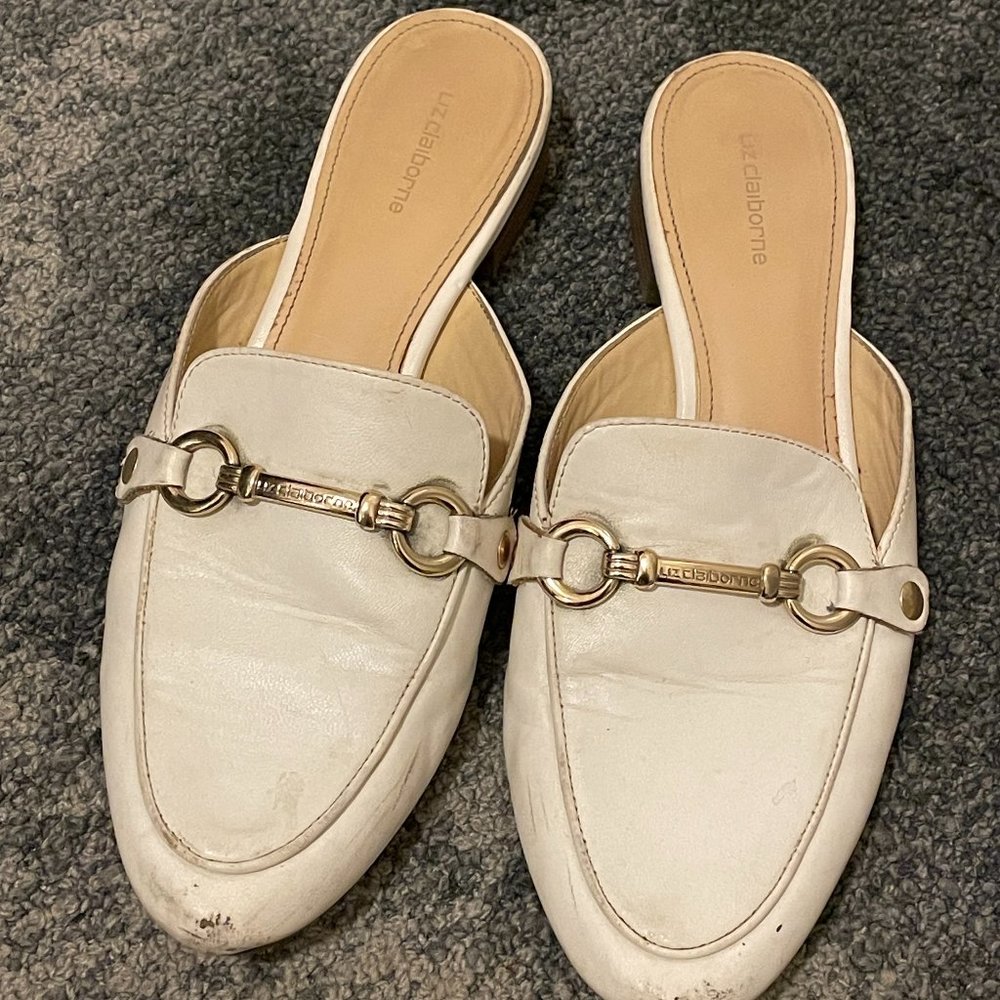 White Buckle Loafer, size 7